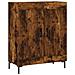 Credenza Rovere Fumo 69,5x34x90 Cm In Legno Multistrato - Foto miniatura 2