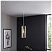 Lampadario Industrial Selvino 1 Luce Acciaio Grigio Opaco Diffusore Oro - Foto miniatura 1