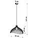 Lampada A Sospensione Umb Nero Sl. 0665 - Industriale Lampade A Sospensione Nero 125x40x40 Cm - Foto miniatura 4