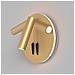 Applique Da Parete Interno Moderno Ios 176 Alluminio Oro Luce Led Integrato 9w - Foto miniatura 2