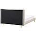Letto Velluto Forbach 160 X 200 Cm Beige - Foto miniatura 2