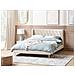 Letto Velluto Forbach 160 X 200 Cm Beige - Foto miniatura 1