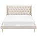 Letto Velluto Forbach 160 X 200 Cm Beige - Foto miniatura 4