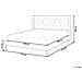 Letto Velluto Forbach 160 X 200 Cm Beige - Foto miniatura 5