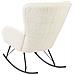 Sedia A Dondolo Bouclé Bianco E Nero Anaset - Foto miniatura 3