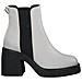 White Casual Closed Booties Stivaletti Sintetico E Tessile Scarpe Donna Bianco Eu 38, 5-25309-29 109 - Foto miniatura 1