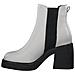 White Casual Closed Booties Stivaletti Sintetico E Tessile Scarpe Donna Bianco Eu 38, 5-25309-29 109 - Foto miniatura 3