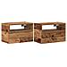 Comodini A Muro 2 Pz Legno Antico 45x26x28,5 Cm - Foto miniatura 2