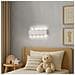 Applique Da Muro 10 Led Lampada A Parete Bianco Con Luce Bianco Freddo 26x8x3cm - Foto miniatura 3