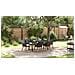 Set pranzo giardino 7 pezzi in polyrattan nero - Foto miniatura 5