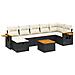 Set Divani da Giardino con Cuscini 8 pz Nero in Polyrattan - Foto miniatura 1