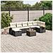 Set Divani da Giardino con Cuscini 8 pz Nero in Polyrattan - Foto miniatura 2