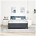 Letto con Rete a Molle con Materasso e LED Grigio Scuro 160x200 cm Velluto - Foto miniatura 5