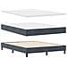 Letto con Rete a Molle con Materasso e LED Grigio Scuro 160x200 cm Velluto - Foto miniatura 6