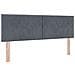 Letto con Rete a Molle con Materasso e LED Grigio Scuro 160x200 cm Velluto - Foto miniatura 7