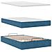 Pouf Letto con Materasso e LED Blu Scuro 120x190cm in Velluto - Foto miniatura 9