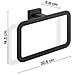 Portasalviette Ad Anello Da Muro In Acciaio Inox E Cromall 4470 Serie Atena Nero Opaco - Foto miniatura 2