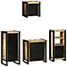 Set di mobili per il bagno 4 pcs Legno di mango massello - Foto miniatura 1