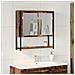 Mobile da bagno con specchio in legno vecchio 60x16x60 cm in legno ingegnerizzato - Foto miniatura 2