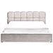 Letto Contenitore Bouclé Baston 160 X 200 Cm Beige Chiaro - Foto miniatura 6