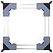 Base per lavatrice Grigio 67 x 67 x 12 cm Metallo - Foto miniatura 6