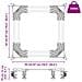 Base per lavatrice Grigio 67 x 67 x 12 cm Metallo - Foto miniatura 9