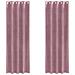 Tende con tende 2 pcs Rosa scuro 140 x 245 cm Velluto - Foto miniatura 1