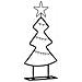 Albero di Natale in metallo con supporto Nero 60 cm Acciaio - Foto miniatura 1