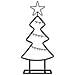 Albero di Natale in metallo con supporto Nero 60 cm Acciaio - Foto miniatura 5