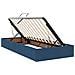 Letto con luci a strisce a LED Blu 180 x 200 cm Tessuto - Foto miniatura 8