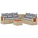 Set di divani 8 pz Beige e Grigio Chiaro - Foto miniatura 1