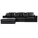 Divano Angolare In Pelle Nero Versione Destro Oslo - Foto miniatura 17