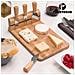 Set Coltelli Da Formaggio Con Tagliere In Bambù - Foto miniatura 2