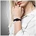Bracciale da Donna in Pelle Premium, ""Knot"", 18cm, Nero - Foto miniatura 2