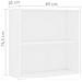Libreria A 2 Ripiani Bianca 80x30x76,5 Cm In Truciolato - Foto miniatura 6