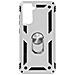 Cover Samsung Galaxy S21 Plus Bi-materia Anello Magnetico Stand Argento - Foto miniatura 1