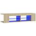 Mobile Porta TV con Luci LED Rovere Sonoma 135x39x30 cm - Foto miniatura 2