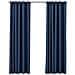Tende Oscuranti con Ganci Effetto Lino 2 pz Blu 140x225 cm - Foto miniatura 1