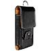 Custodia Da Cintura Per Smartphone 5,5 Pollici In Finta Pelle Effetto Retrò Nera - Foto miniatura 2