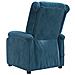 Poltrona Massaggiante Reclinabile Blu In Velluto - Foto miniatura 4