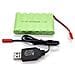 1 Pezzo Pacco Batteria Ricaricabile 7.2v 2400mah Ni-mh Aa Jst E Cavo Caricabatterie Usb Per Veicoli Rc Truck Cars - Foto miniatura 3