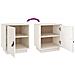 Comodini Bianco 2 Pz 40x34x45 Cm In Legno Massello Di Pino - Foto miniatura 9