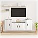 Set Mobili Porta Tv 3 Pz Bianco In Legno Multistrato - Foto miniatura 1
