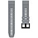 Cinturino In Silicone Per Garmin Fenix 7x 26mm Grey - Foto miniatura 5
