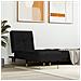 Chaise Longue In Velluto Nero - Foto miniatura 1