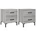Comodini 2 Pz Grigio Sonoma 40x35x47,5 Cm In Legno Multistrato - Foto miniatura 2