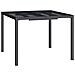 Tavolo Da Giardino Antracite 100x100x72 Cm Acciaio - Foto miniatura 2