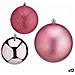 Set Di Palline Di Natale Rosa Plastica 10 X 11 X 10 Cm (12 Unità) - Foto miniatura 1