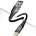 Cavo Da Usb A Lightning 2,4a Carica Sincronizzazione Nylon 1,2m, Nero - Foto miniatura 5