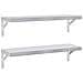 Mensole A Muro 2 Pz 75x23,5 Cm Argento In Acciaio Inossidabile - Foto miniatura 1